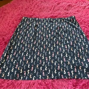 J Jill colorful seahorse skirt with pockets size large